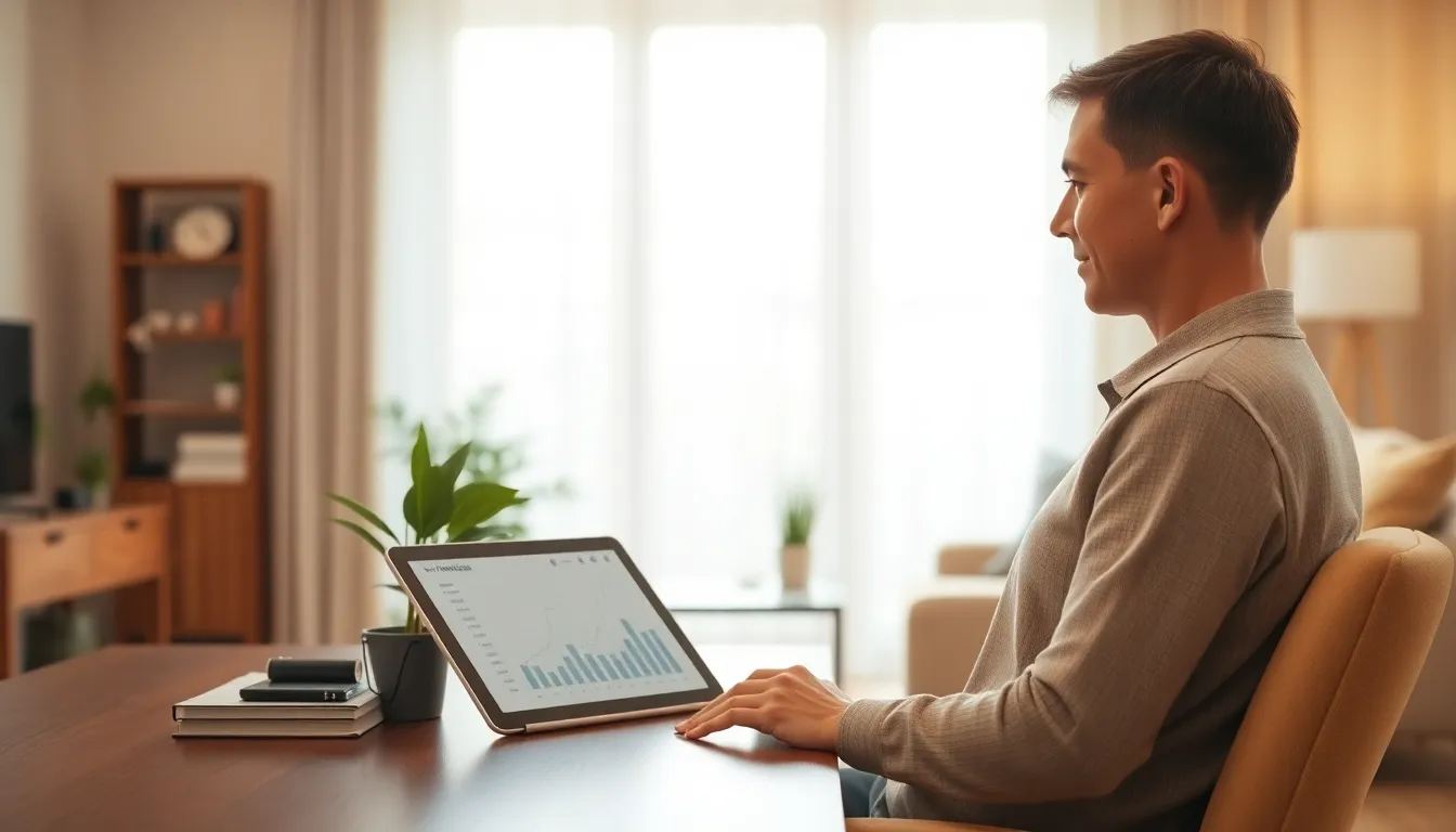 행복한 신혼부부가 집을 바라보고 있는 모습