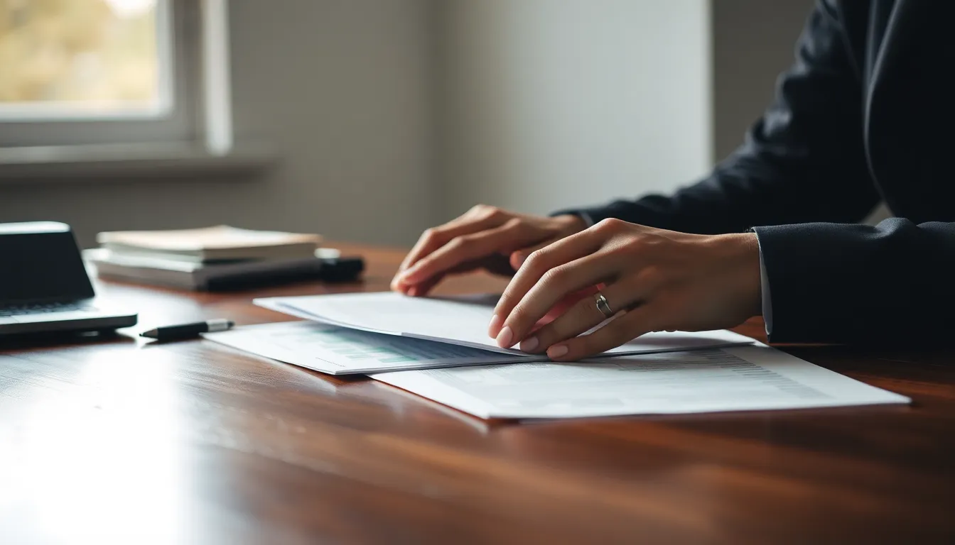 개인회생 관련 서류를 검토하는 법률 전문가